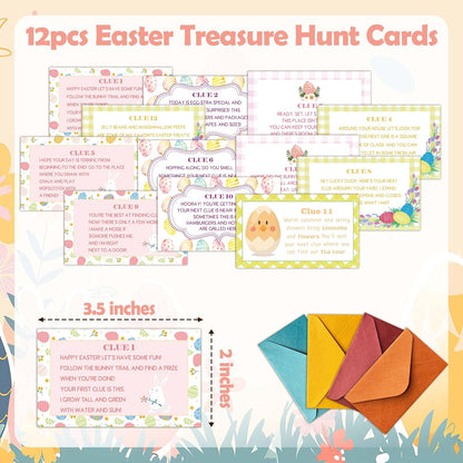 Easter Scavenger Hunt Games, Easter Treasure Hunt Clues Game Cards, Easter Party Games for Adult Friend Groups, Easter Party Decorations Supplies Favors，02