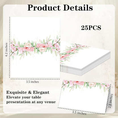 Mermaid Place Cards for Table Setting, 2 x 3.5" Escort Cards, 25 Under The Sea Tent Cards Food Label for Dinner Party, Wedding, Bridal Shower, Baby Shower, Birthday Party Supplies