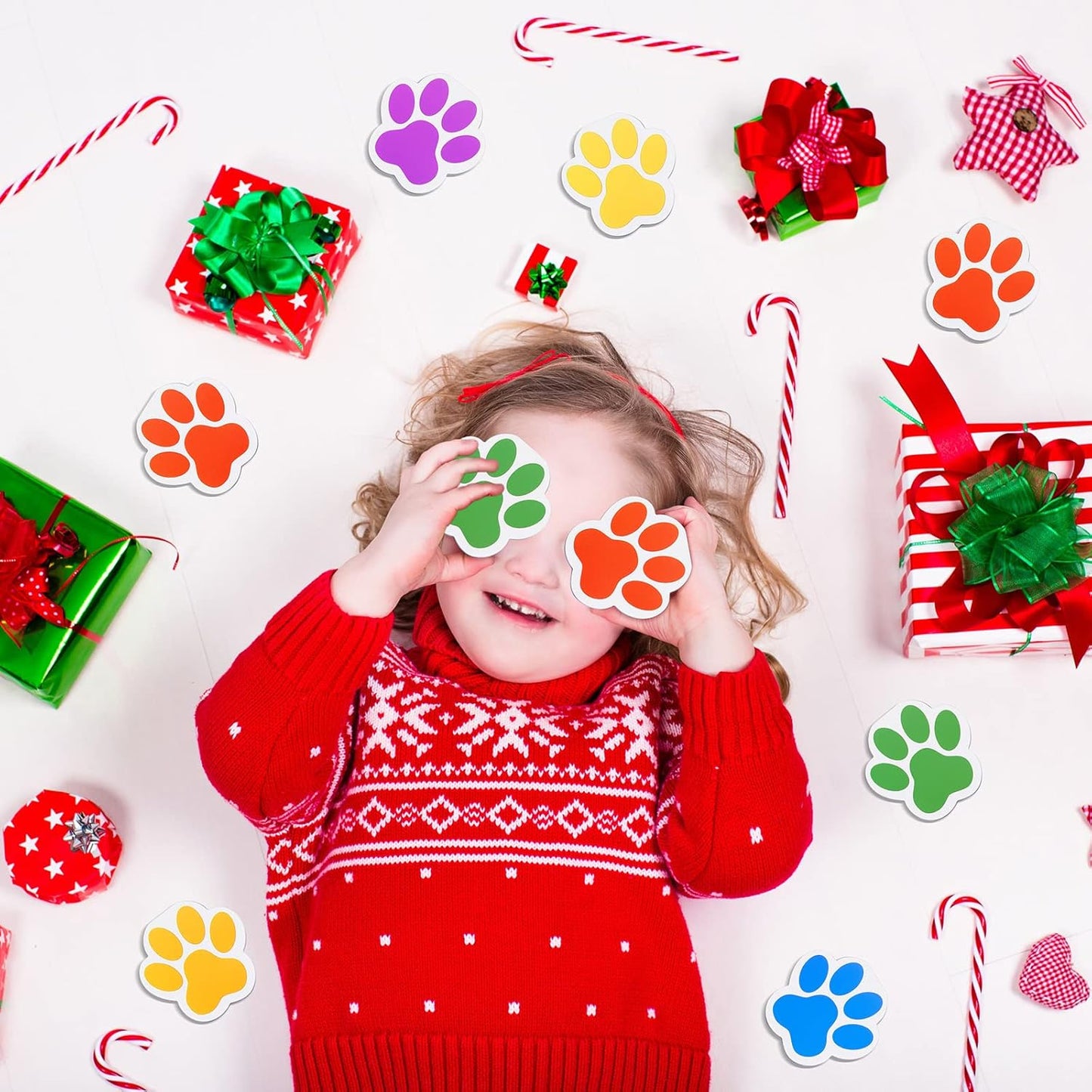 Chinco 24 Pcs Dog Party Favors Dog Notebook Paw Print Note Puppy Paw Pads Colorful Notepads Gift Filled for Animal Lovers Kids School Classroom Birthday Supplies 6 Colors