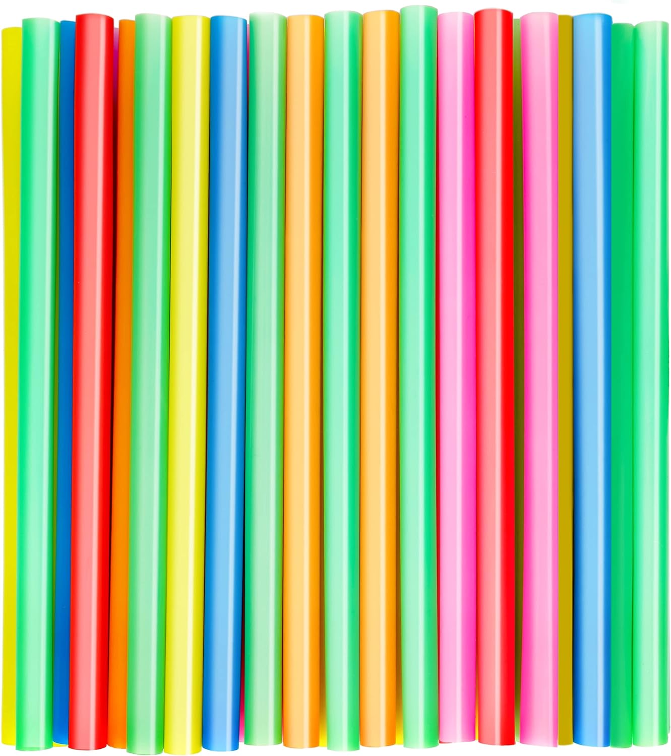 100 Pcs Jumbo Smoothie Straws,Colorful Disposable Wide-mouthed Large Straw.