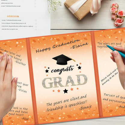 Vlipoeasn 2026 Graduation Guest Book Alternative, Black Gold Class of 2026 Graduation Party Decorations, Graduation Signature Book for 2026 College High School, Unique Graduation Gifts for Friends