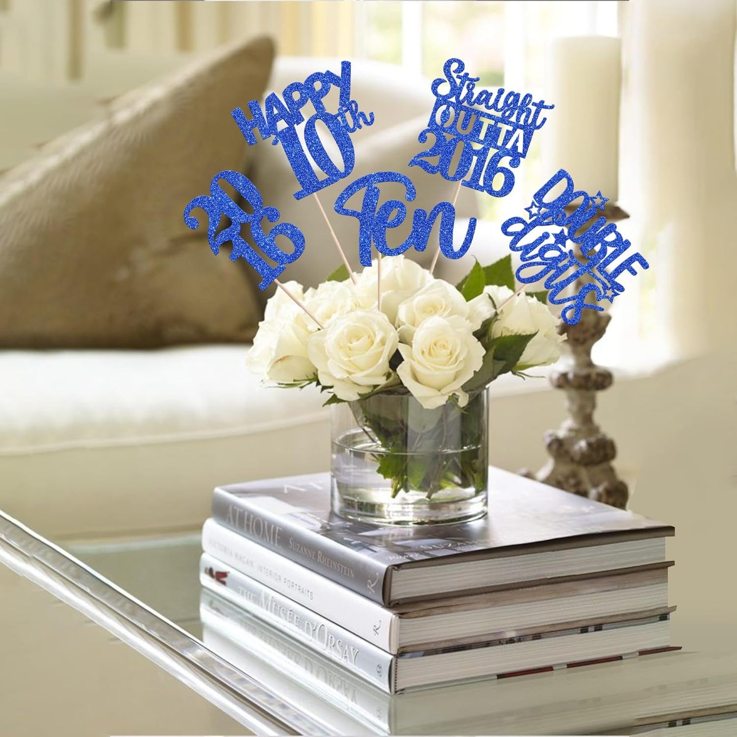 15 PCS 50th Birthday Centerpiece Sticks Fifty Happy 50th Straight Outta 1976 Table Flower Centerpieces Sticks Cheers to 50 Floral Decorations for 50th Birthday Party Centerpieces Supplies Black