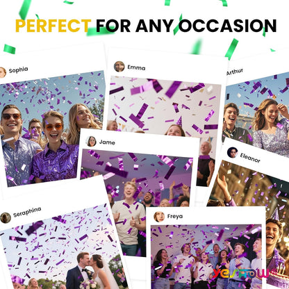 Confetti Cannon Party Poppers Gold,(6 pack) YESHOW Confetti Shooters Blaster for Birthday Graduation Wedding Christmas New Year’s Eve and Valentine's Day Any Celebrations