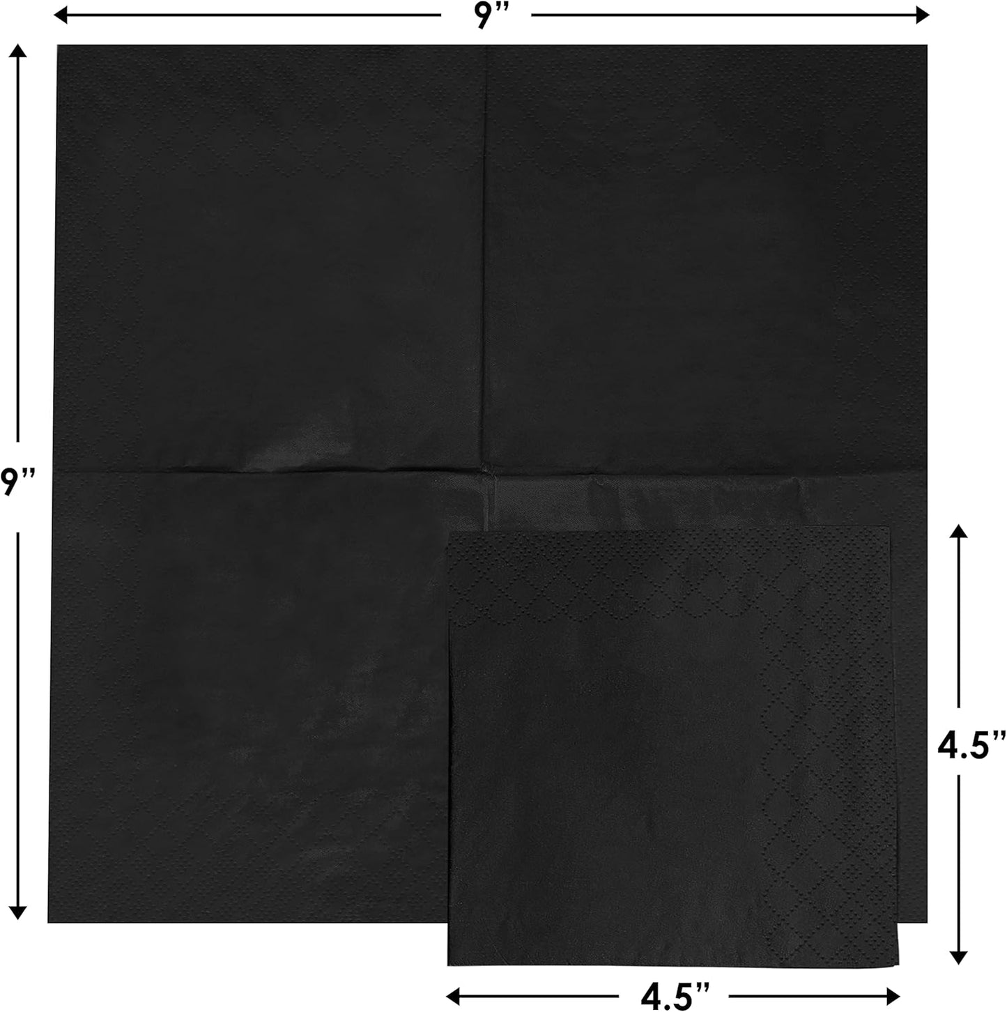 500 Pack Cocktail Napkins Paper - Quality 3-Ply Black Beverage Napkins - Restaurant, Event, Bar Napkins - Perfect Size Dessert Napkins - Party Napkins Bulk - Elegant Wedding Napkins Disposable