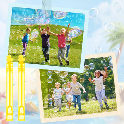 SULOLI 40 pcs Duck Bubble Wands, Yellow Duck Mini Bubble Party Favors Wand Blowing Sticks Bulk for Kids Adults Summer Birthday Party Supplies
