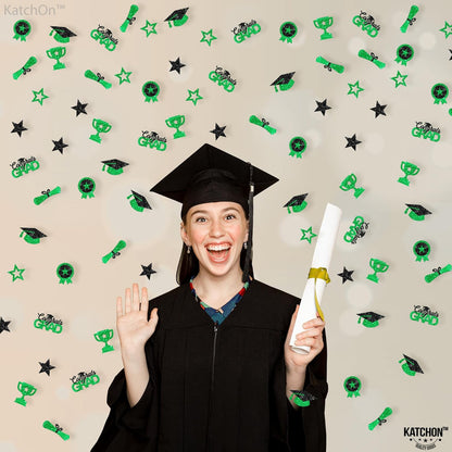 Black and Gold Grad Graduation Decorations 2026 - Pack of 1000, Congrats Grad Graduation Confetti 2026 | Grad Confetti Class of 2026 for Black and Gold 2026 Graduation Decorations, KatchOn