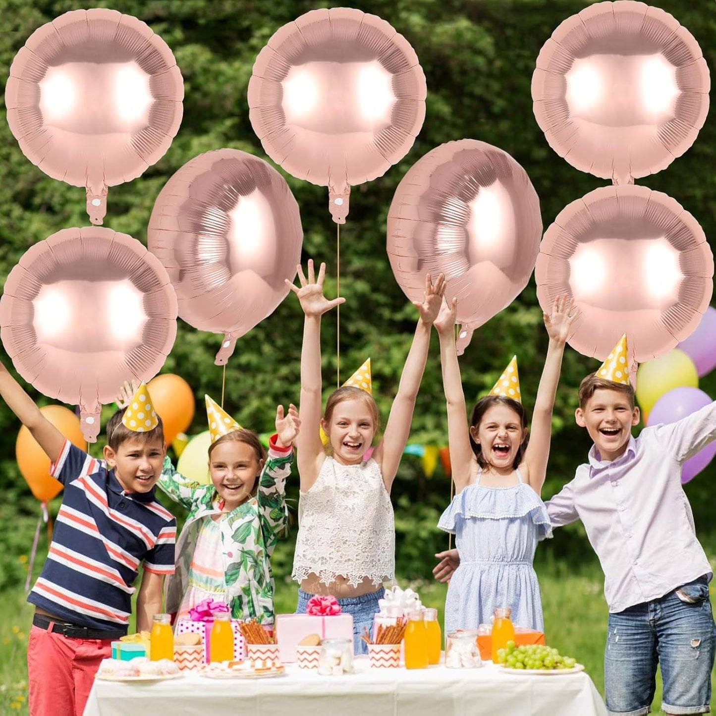 20 Pcs Black Round Shaped Balloons,18 Inch Round Foil Balloon,Giant Round Mylar Balloon Helium Balloons for Birthday Party Baby Shower Wedding Decorations (Black)