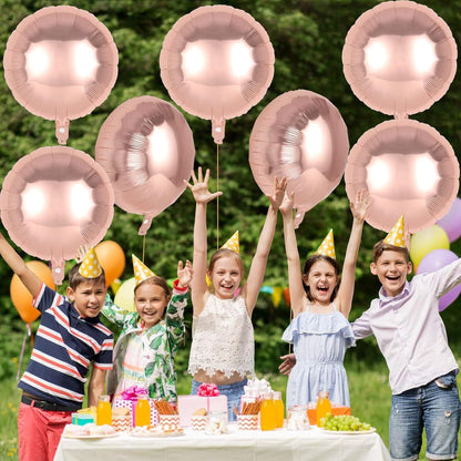 20 Pcs Black Round Shaped Balloons,18 Inch Round Foil Balloon,Giant Round Mylar Balloon Helium Balloons for Birthday Party Baby Shower Wedding Decorations (Black)