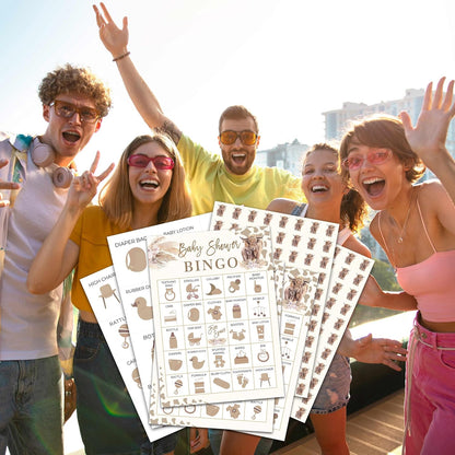 Baseball Bingo Card Game, Baseball Bingo Game for Adults, Sports Party Supplies, Favors, Baseball Party Decorations, Gift – 24 Players Bingo Game, C06