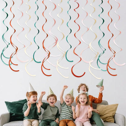 36 Pcs Blue Hanging Swirl Decorations Ombre Royal Blue White Felt Swirl Streamer Spiral Ceiling Garland for Birthday Wedding Baby Shower Graduation Under The Sea Nautical Ahoy Achor Party Supplies