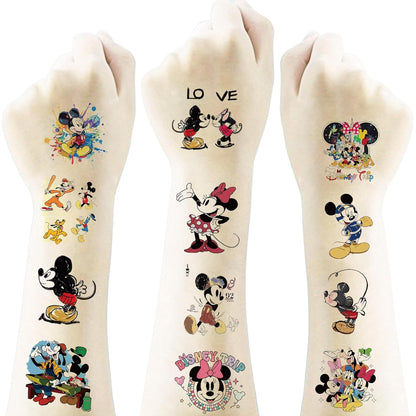 20Sheets Mickey Mouse Temporary Tattoos Birthday Themed Party Supplies Decoration Favors Cartoon Cute Sticker for Teens Home Activity Prizes Carnival Christmas Rewards (Mickey)