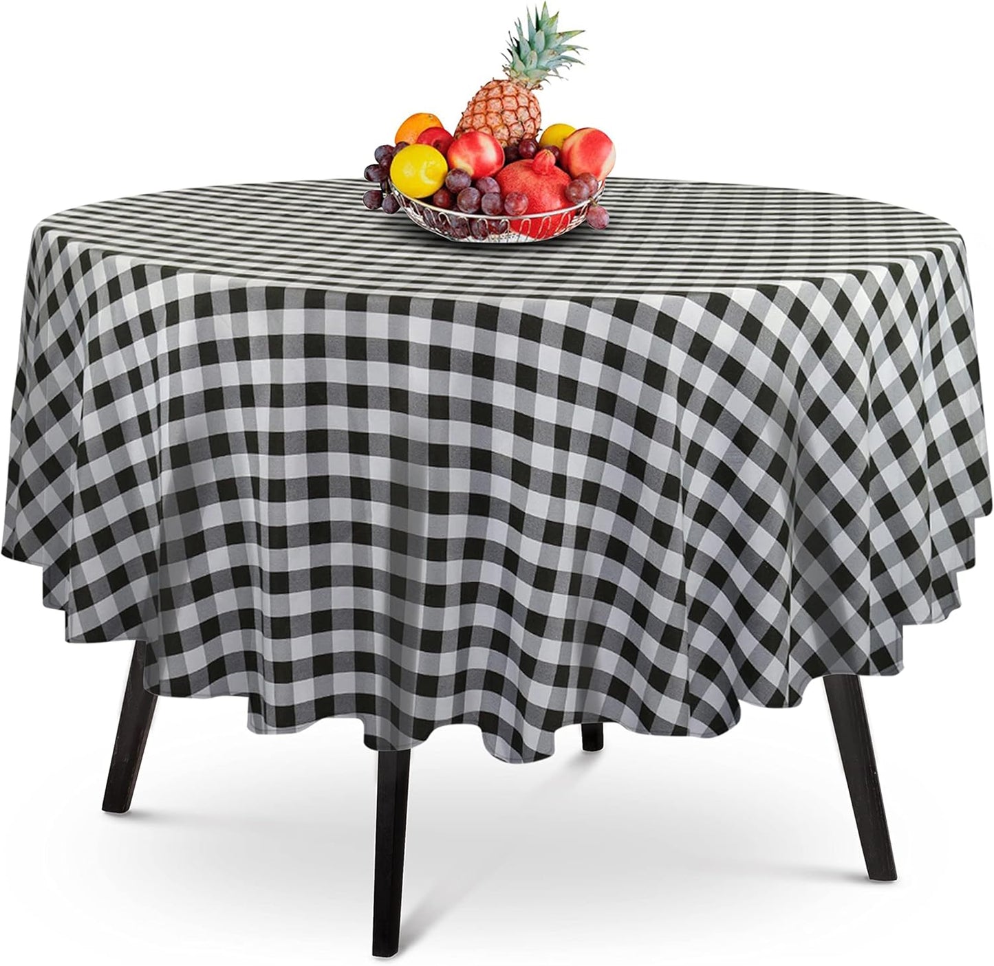 14 Pack Black 54 x 108 in. Rectangle Disposable Plastic Tablecloths - Smooth Decorative Covers for Parties, Weddings
