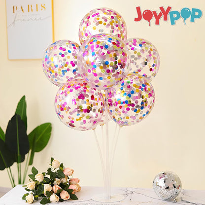 JOYYPOP 4 Sets Balloon Stand Kit For Table, Balloon Sticks with Base Birthday Graduation Party Decorations Wedding