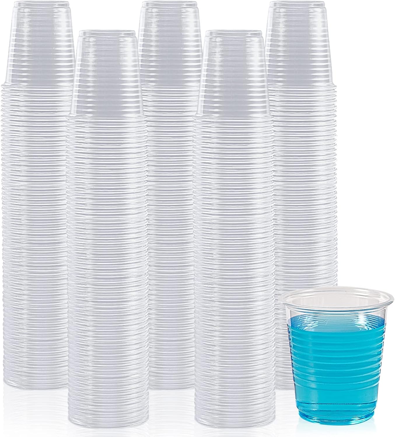 Lilymicky 500 Pack 9 oz Clear Plastic Cups, Disposable Drinking Cups, Plastic Party Cups for Birthday Parties, Picnics, Ceremonies, and Any Events