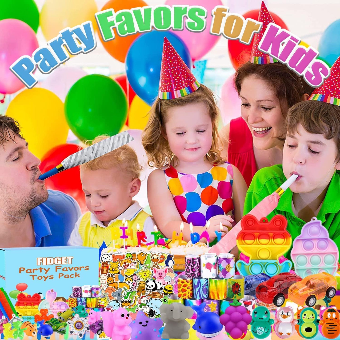 132 Pcs Party Favors for Kids 4-8, Treasure Box Toys for Classroom, Prizes for Kids Classroom, Pinata Fillers Goodie Bags Stuffers, Bulk Fidget Toys Birthday Gifts