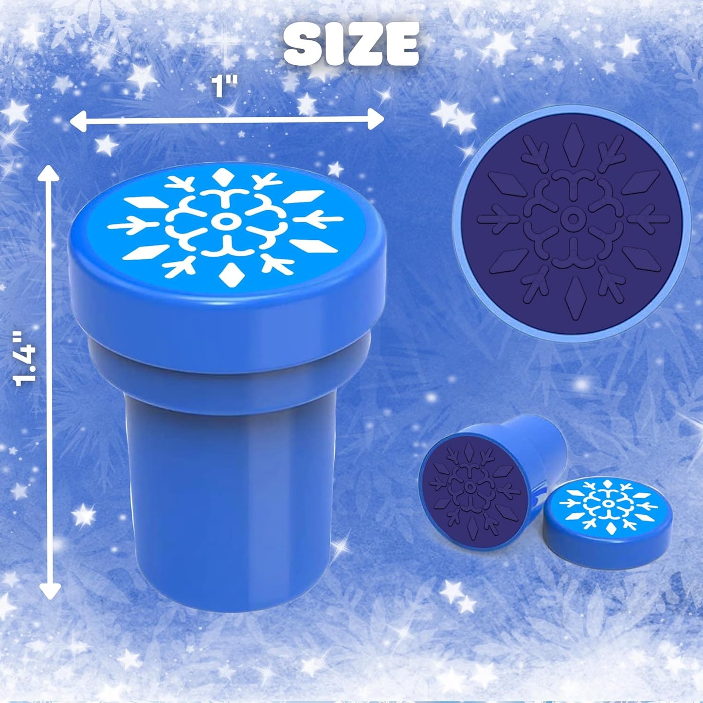 36PCS Snowflake Party Favors - 24PCS Temporary Tattoos & 12PCS Stamps - Ideal Winter Themed Birthday Card Decorations Supplies Goodie Bag Cute Rewards for Boys Girls Classroom Gifts Baby Shower Prizes