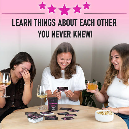 BETTER US Catch UP! Spicy Girls Night Card Game – Birthday & Bachelorette Gift | 18+ Conversation Starters for Women | Adult Games & Bachelorette Party