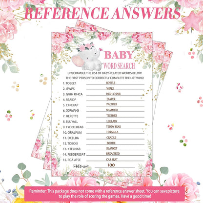 Yinder 145 Pcs Baby Shower Games Activities Cards with 20 Pencils Includes Baby Bingo Description and Wishes Guess Who Price is Right Word Scramble Game(Here Comes the Son)