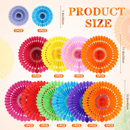 BestoFun 12PCS Paper Fans Hot Pink Party Decorations Tissue Paper Flowers Decorations Hanging Honeycomb Round Paper Fans Decoration for Girl Groovy Birthday Baby Shower Wedding