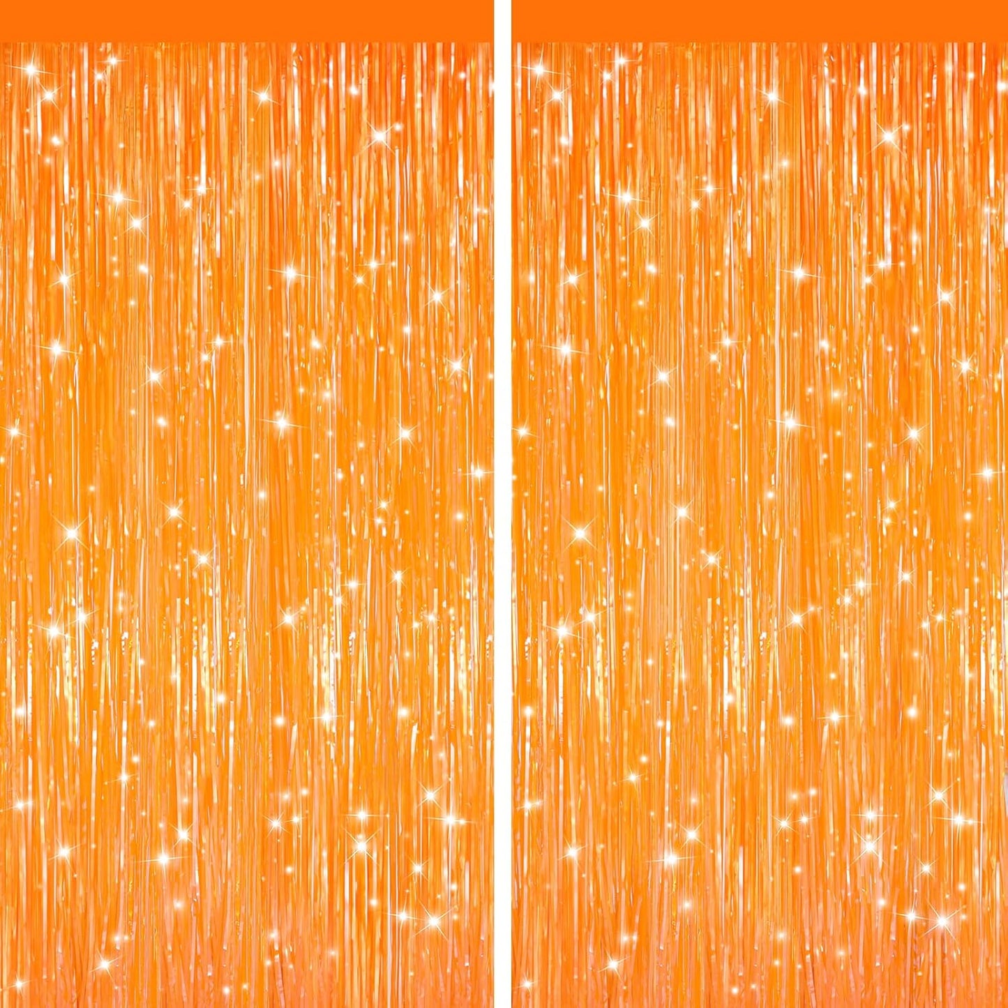 GCB 2Pack Black Metallic Tinsel Foil Fringe Curtains, Black Foil Curtain Backdrop, Photo Booth Props for Birthday Wedding Baby Shower Bachelorette Xmas Celebration Party Decorations Door Streamers