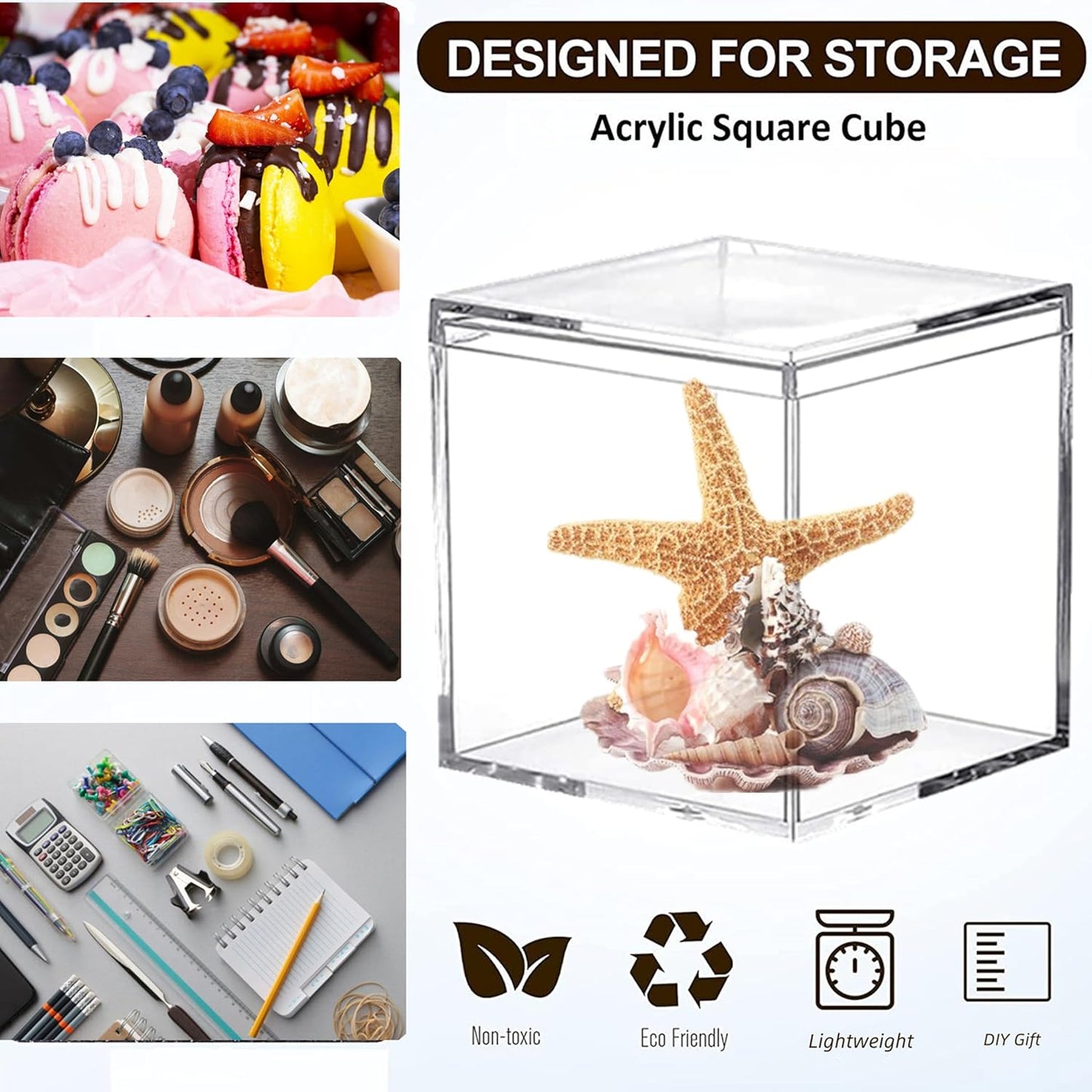 KissYou Acrylic Box Clear Boxes with Lid 12 Packs Small Candy Box Display Square Cube Wedding Graduation Party Decorations Jewlry Gift Box