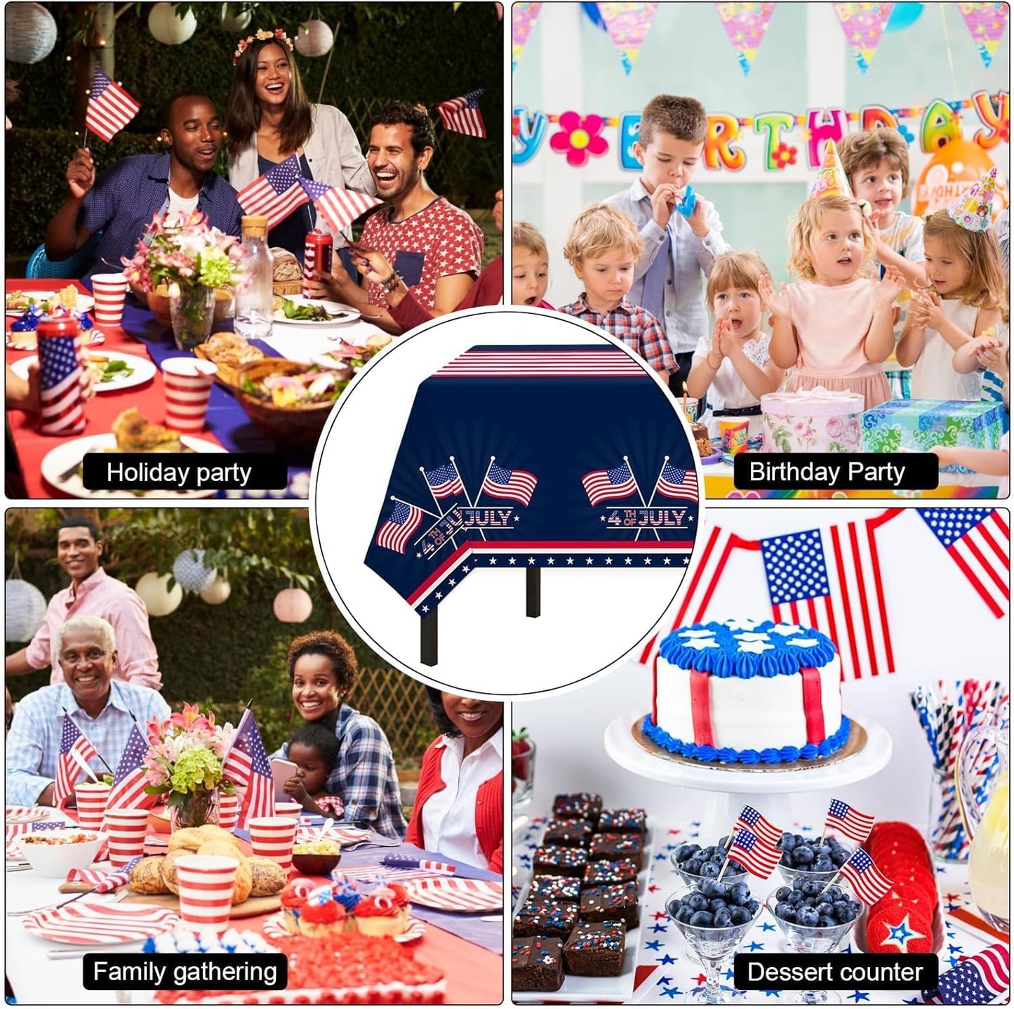Childom 1 Pack Fourth of July Coloring Tablecloth for Kids,4th of July Crafts for Kids 30"x72" Giant Coloring Poster Table Cloth,Large Paper Poster Crafts Party Activities,4th of July Paper Tablecloth