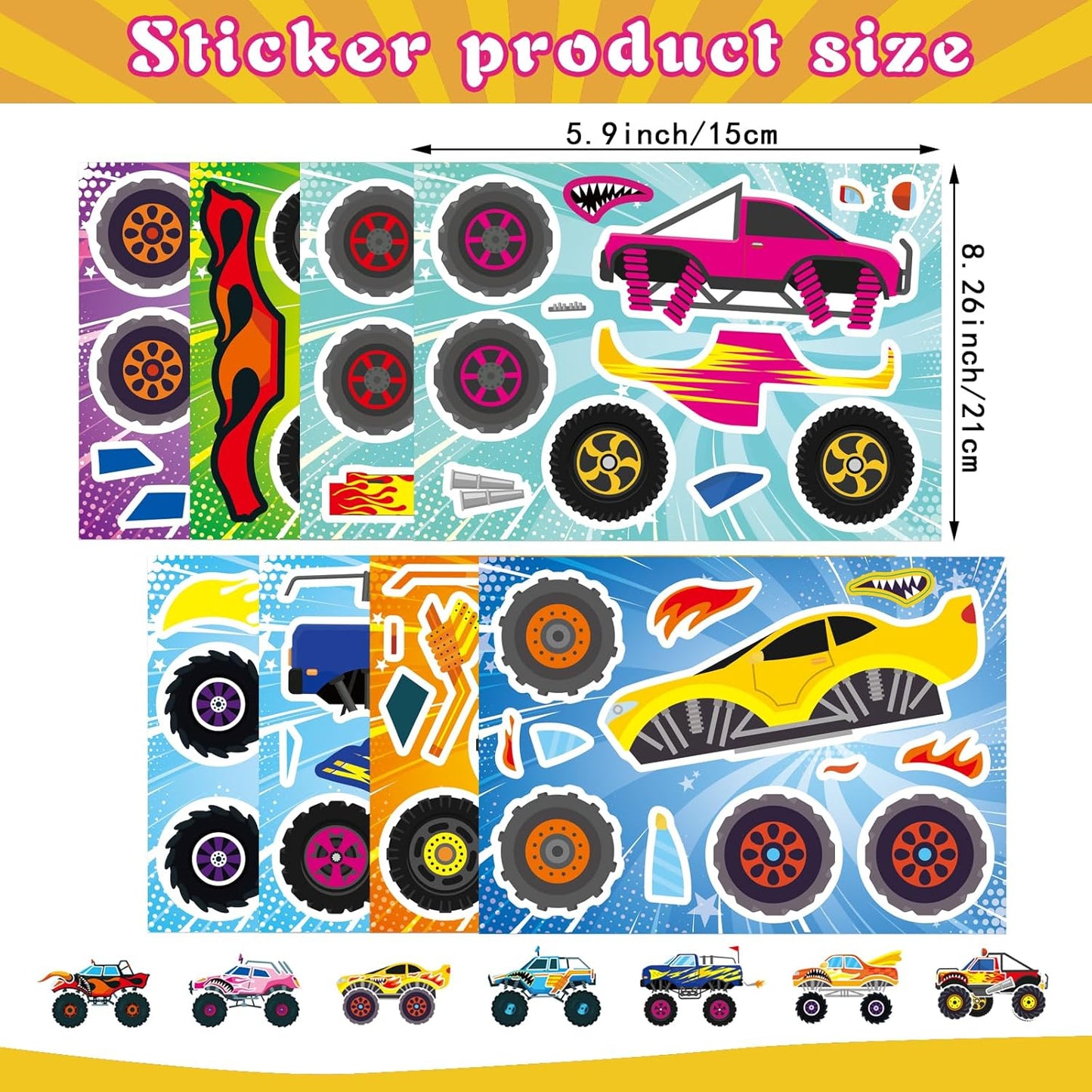24 Sheets Make a Face Stickers for Kids Toddlers, Make Your Own Animal Mix and Match Sticker Sheets with Sea Animals Horses Dinosaurs Unicorns for Kids Crafts Party Favors Goodie Bags Stuffers