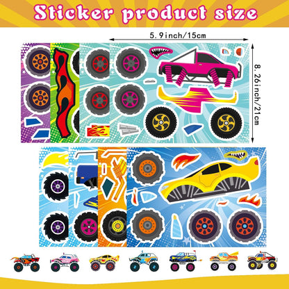 24 Sheets Make a Face Stickers for Kids Toddlers, Make Your Own Animal Mix and Match Sticker Sheets with Sea Animals Horses Dinosaurs Unicorns for Kids Crafts Party Favors Goodie Bags Stuffers