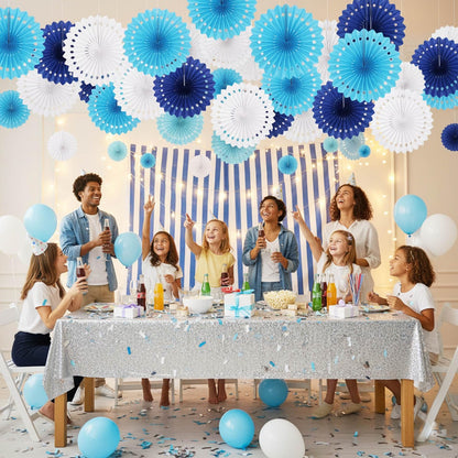 12PCS Colourful Paper Fans Party Decorations,Rainbow Hanging Ceiling Honeycomb Round Tissue Paper Fans for Mexican Engagement Fiesta Cinco De Mayo Party Decorations