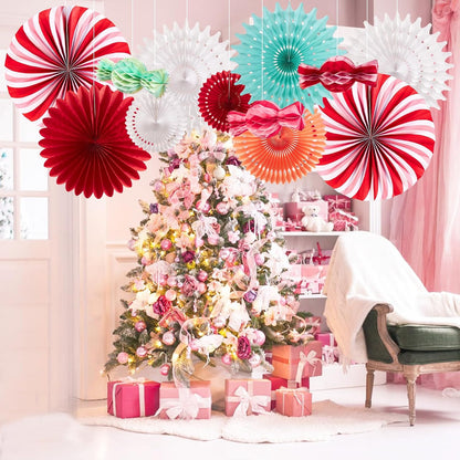 Easy Joy Paper Leaves Decorations for Wall Paper Fans Classroom Decoration Leaves Backdrop Decor Wall Decor,Set of 9