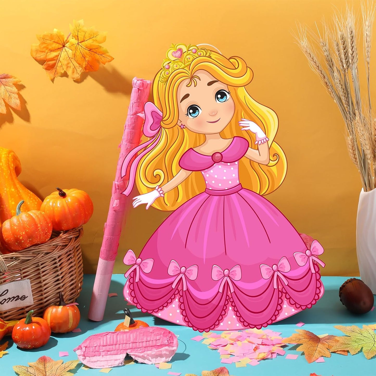 Threan Princess Piñata Fairy Party Decorations Pink Ballet Piñata Ballerina, Birthday Game Set Party Supplies for Girl Princess Theme Baby Shower Butterfly Birthday Supplies Decoration(Fairy)