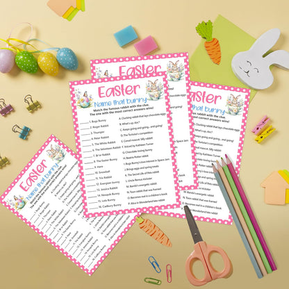 Easter Scavenger Hunt Games, Easter Treasure Hunt Clues Game Cards, Family Party Games for Kids and Adults, Holiday Party Game for Activities Decorations Supplies, 5x7 Inch (Indoor)-A03