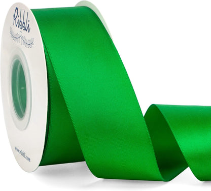 Ribbli Double Faced White Satin Ribbon,3/8” x Continuous 25 Yards,Fabric Ribbon use for Bows Bouquet,Gift Wrapping,Floral Arrangement