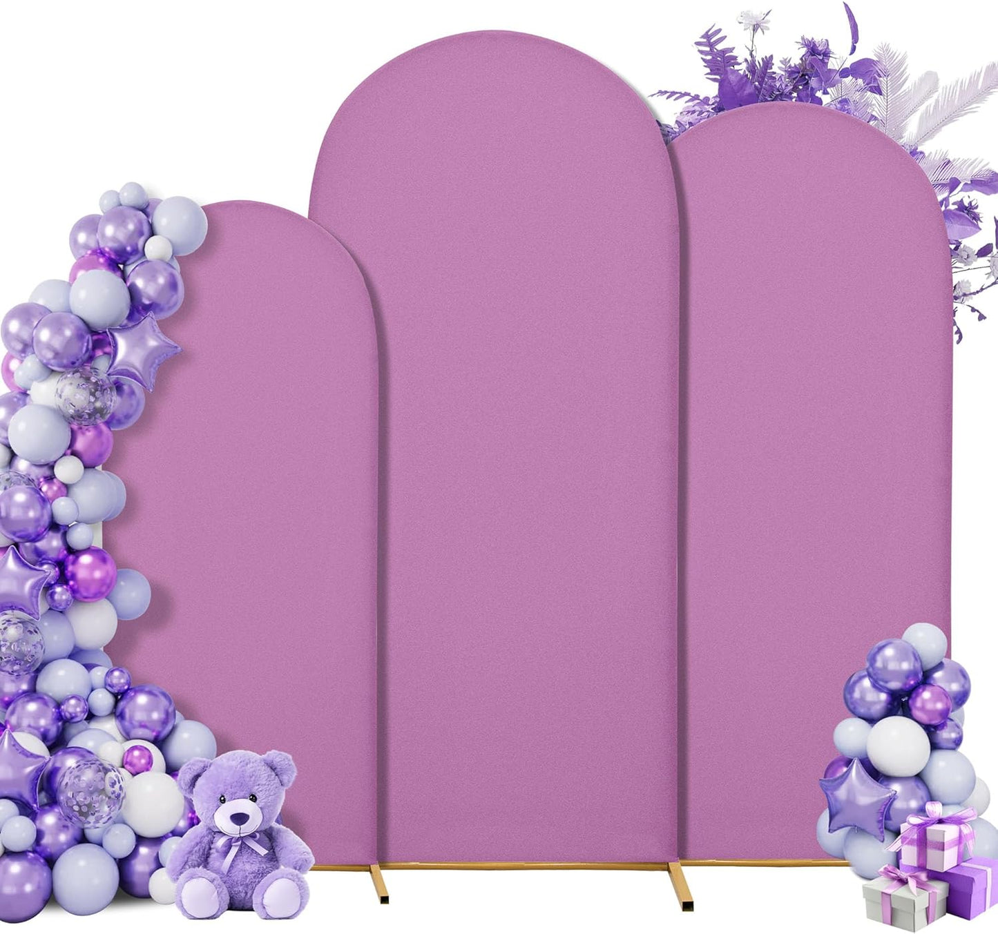 3-Piece Arch Cover Bundle – 7.2FT, 6.6FT & 6FT Stretch Spandex Backdrop Set – Wedding, Birthday & Photo Booth Arch Covers for Every Event
