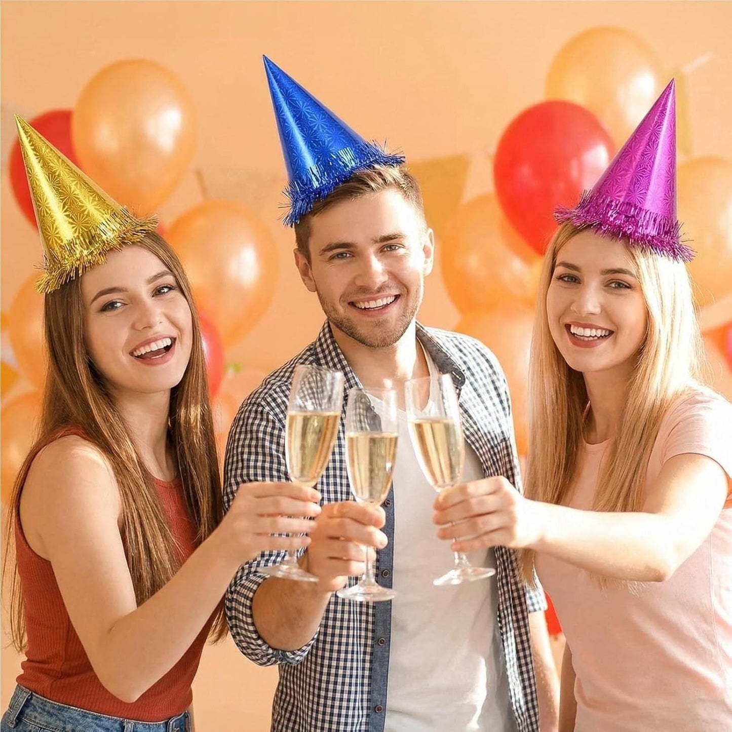 Pre-Assembled Party Hats for Kids, Birthday Hats for Kids & Adults