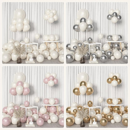 Amandir 153pcs White Sand Balloons Arch Garland Kit Different Sizes 18 12 10 5 Inch Cream Beige Sand White Latex Balloon for Birthday Boho Neutral Baby Shower Wedding Anniversary Party Decorations