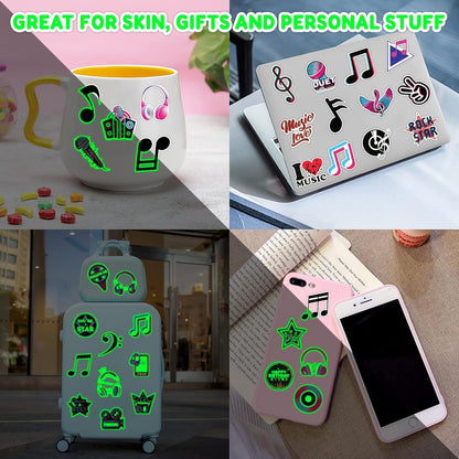 (96PCS) Music Note Notes Musical Motivational Pre-Cut Temporary Tattoos for Kids Birthday Themed Party Supplies Decorations Favors Super Cute Instrument Stickers Tattoo Gifts for Boys Girls Rewards