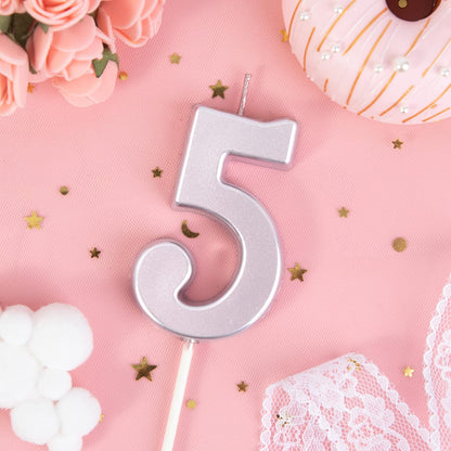 PHD CAKE 2.76 Inch Modern Gold 2 Number Birthday Candles, Gold Number Candles, Cake Number Candles, Party Celebration