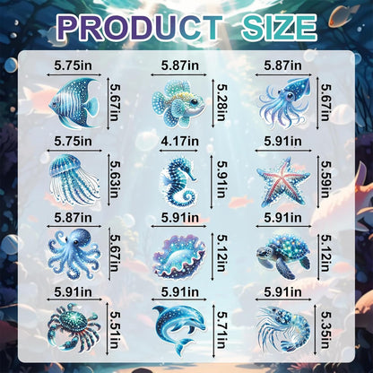 Sea Animals Birthday Decorations, Fish Hanging Swirls Deco for Under The Sea, Ocean Theme Party Supplies & Party Decorations Streamers, Kids Marine Life Party Decor