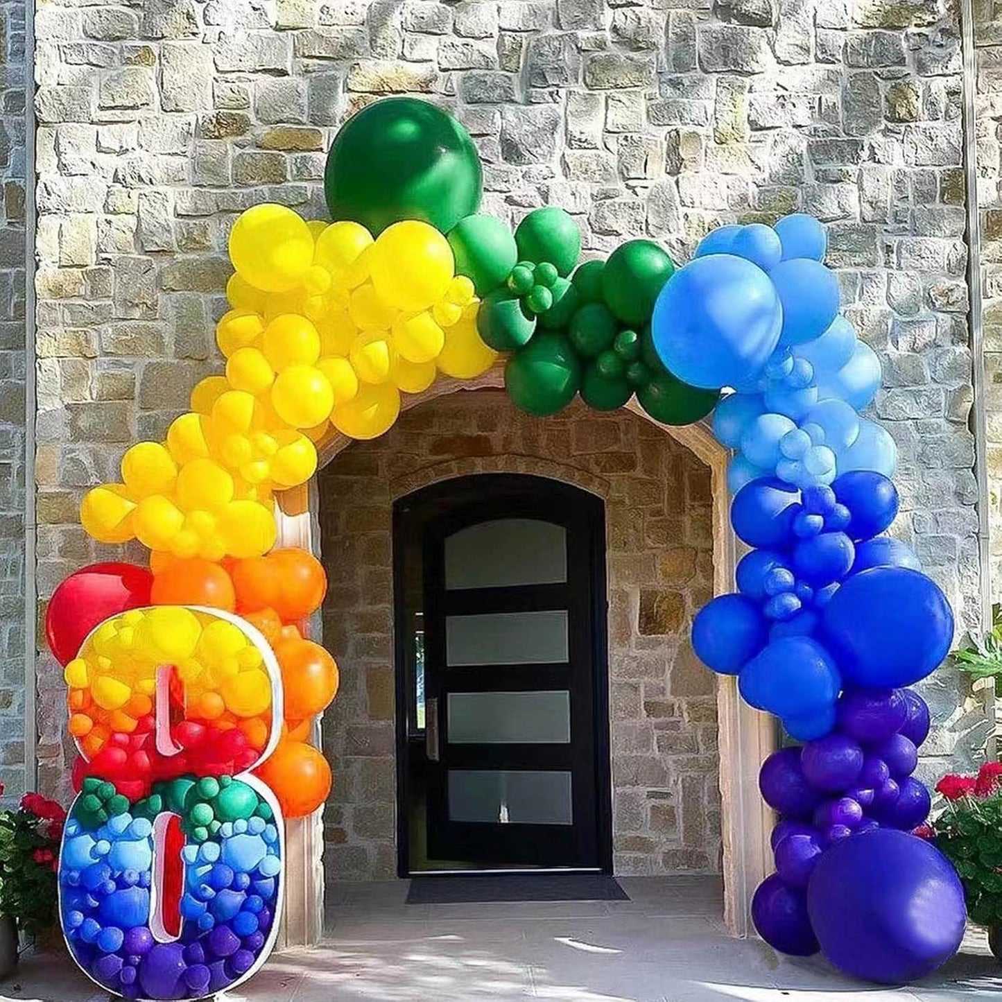110pcs Black Balloon 12 inch, Black Latex Balloons for Birthday Party Baby Shower Wedding(with 2 Ribbons). - Colors B