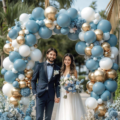 Pearl White Balloon Arch Kit,Double Stuffed Pastel White Cream Ivory Balloons Garland Kit Different Sizes 18/12/10/5 inch White Latex Balloon for Wedding Birthday Bridal Shower Party Decorations