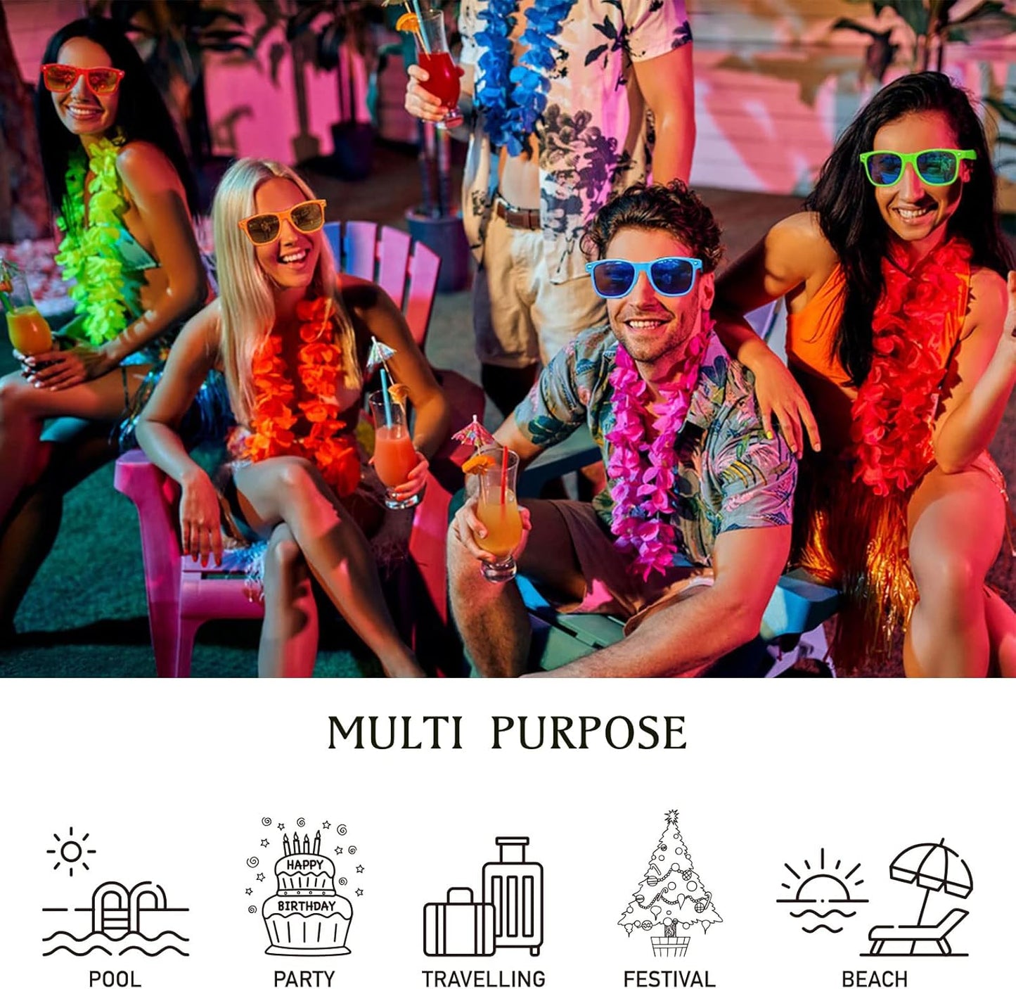 Party Sunglasses Bulk - Adult Retro Plastic Pack of 12 Vintage Sunglasses for Men Women - Party Favors
