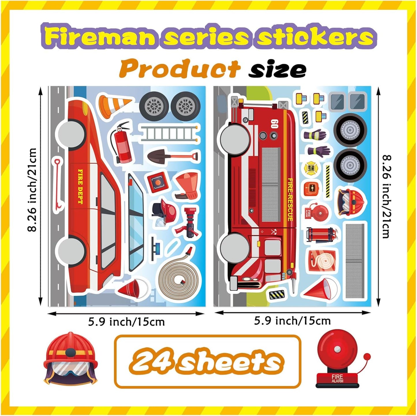 24 PCS Fairy Stickers for Kids, Make a Face Sticker with 8 Unique Designs Fairy, Frog, Mushroom, Make Your Own Stickers for Girls Birthday Party Favors, Goodie Bags, DIY Crafts