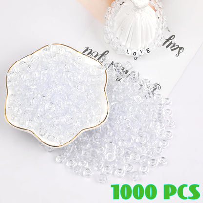 1000Pcs Glow in The Dark Pony Beads 9mm Plastic Kandi Beads Bulk for Friendship Bracelet Necklace Craft Jewelry Making Beads for Hair Braids 9 Color