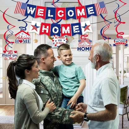 Welcome Home Banner, Colorful Paper Welcome Home Decorations