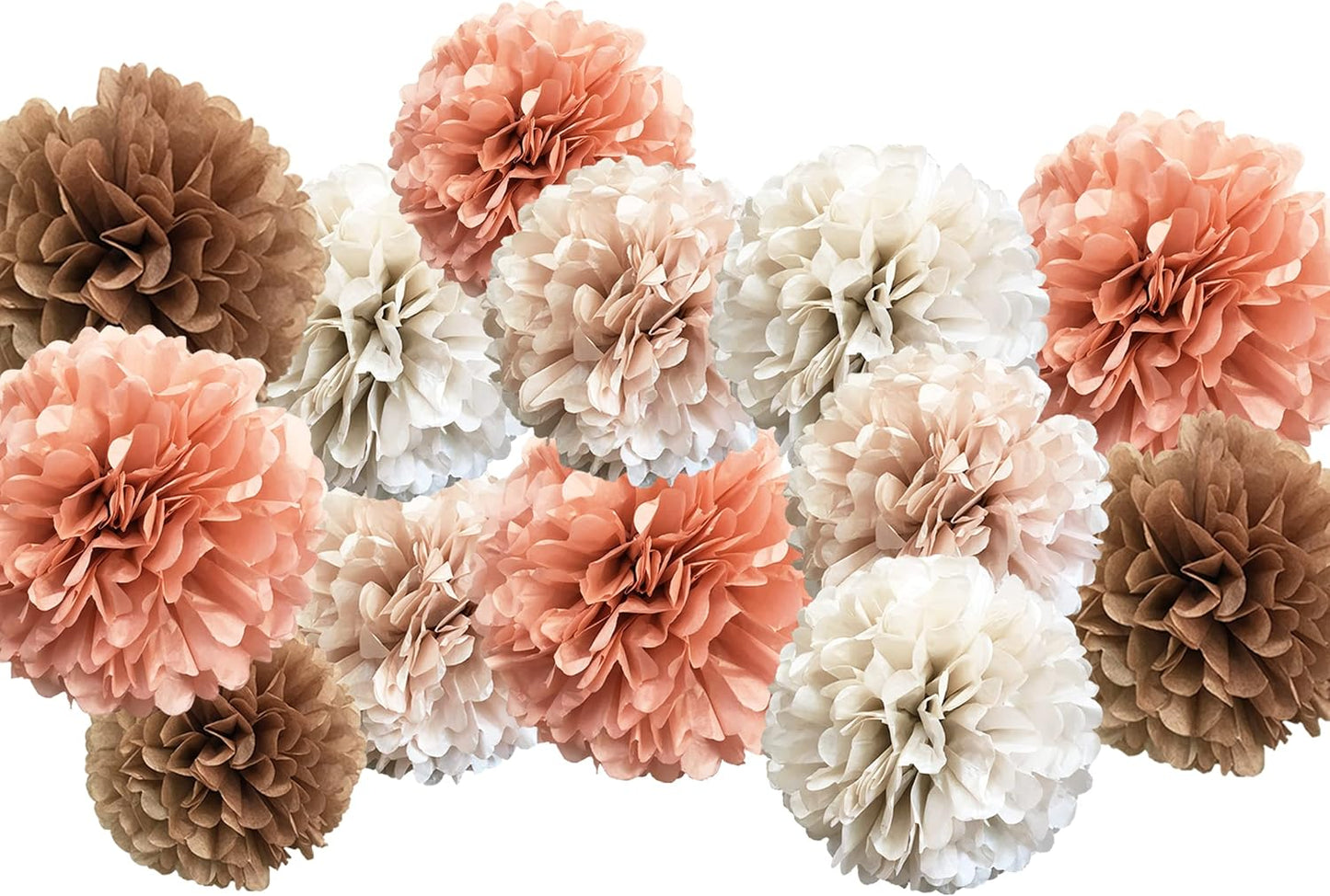 20-Piece Tissue Paper Pom Poms - Hanging Decorations Tissue Paper Flowers for Bridal Wedding Shower Bachelorette Birthday Engagement Party (Burgunday + Boho Green)