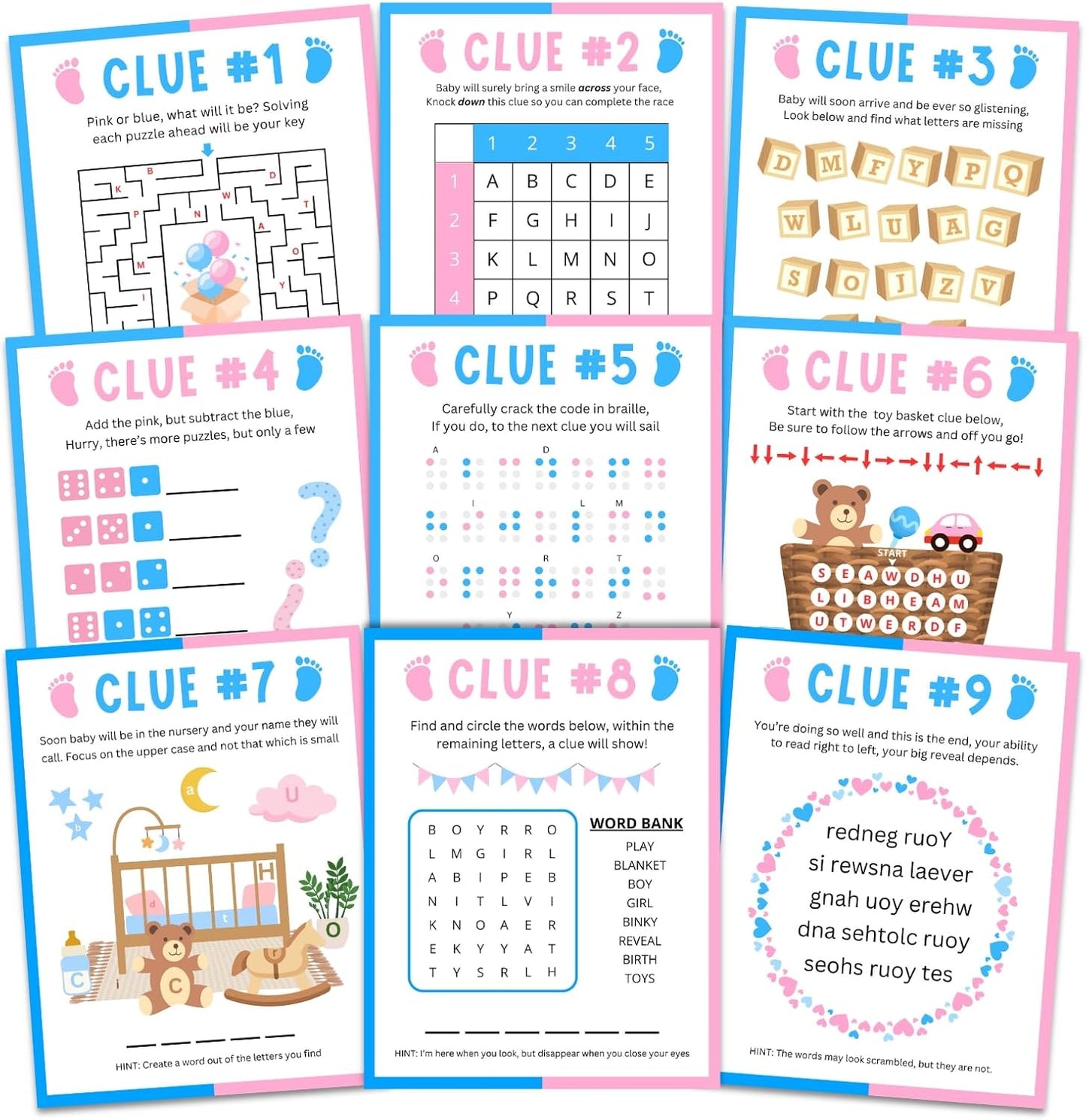 Gender Reveal Scavenger Hunt