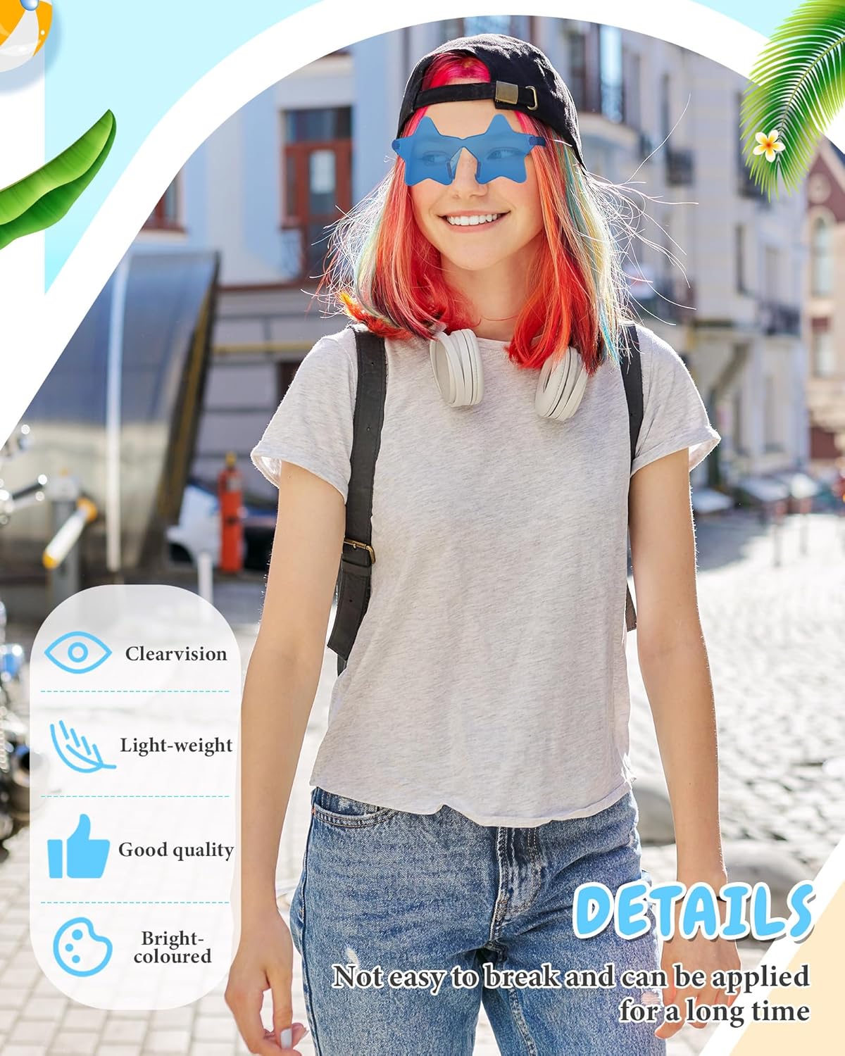 Kanayu 12 Pcs Mixed Style Rimless Sunglasses Retro Party Favors Eyewear for Bachelor Party Photoshoot Costume Accessories