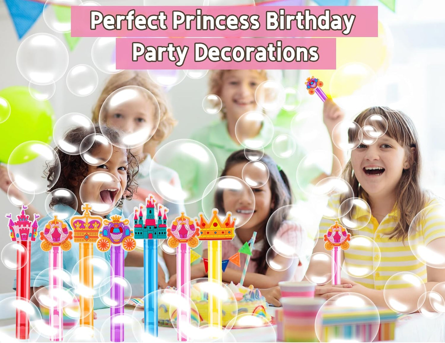 24PCS Animal Bubble Wands for Wild One Birthday Baby Shower Decorations Safari Jungle Theme Party Favors Supplies, Pinata Goodie Bags Filler, Classroom Prizes, Valentines Gifts, Easter Stuffers