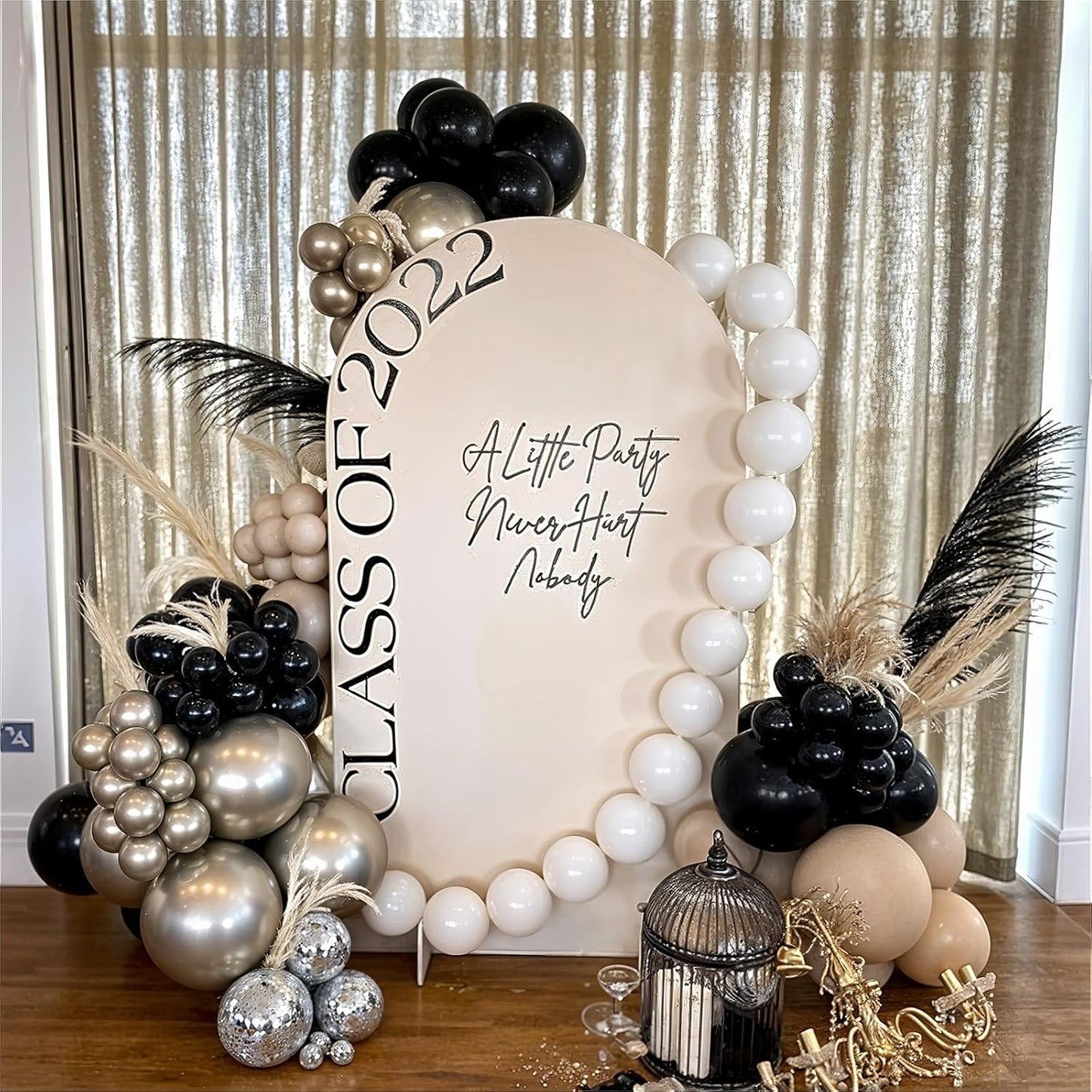Gold Quick Link Balloons, 60PCS Linking for Balloon Wall Arch Chains, 6inch Linkable for Wedding Birthday Baby Shower Engagement Graduation Party Decorations